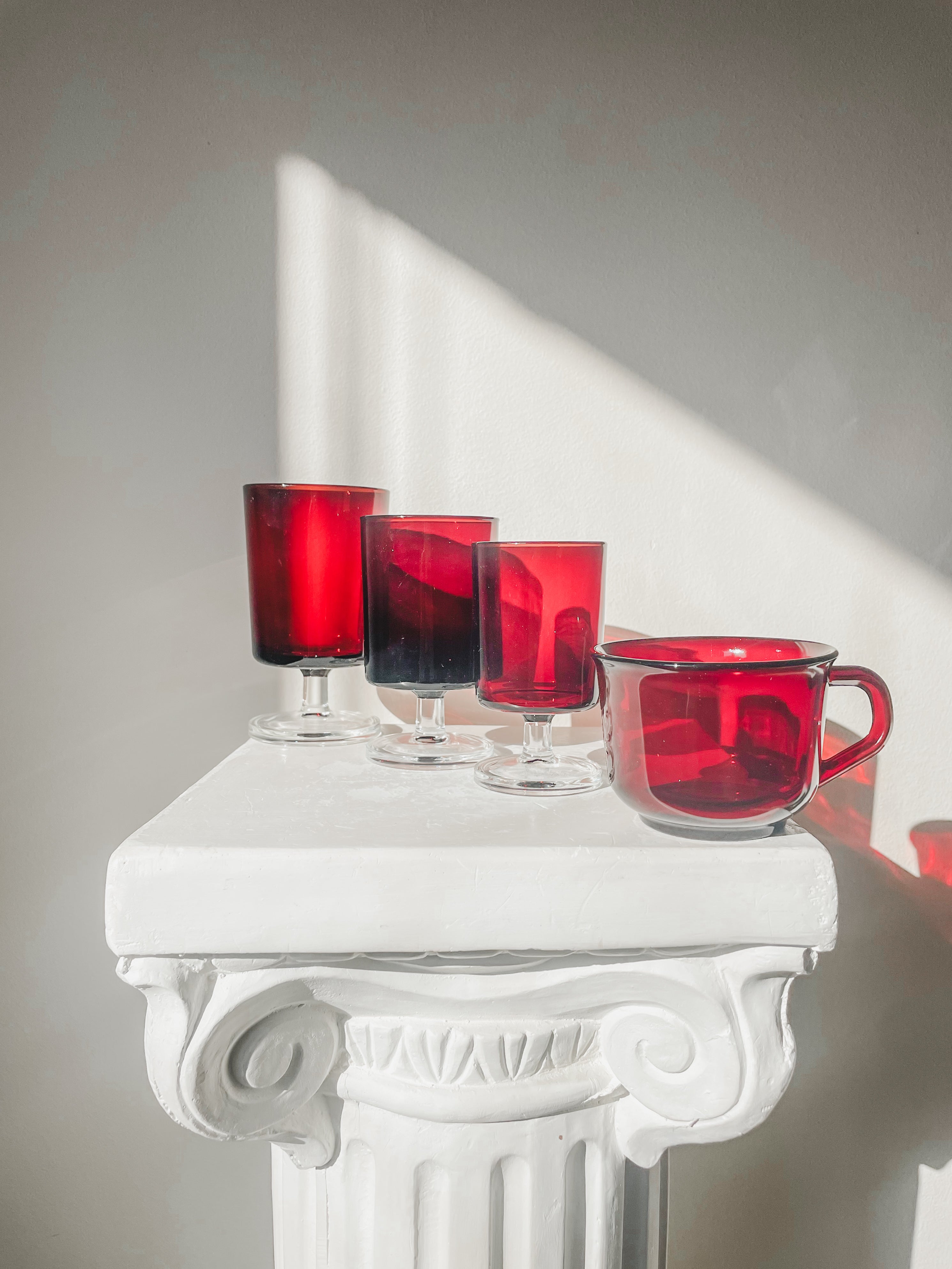 ARCOROC ‘RUBY RED’ MUGS