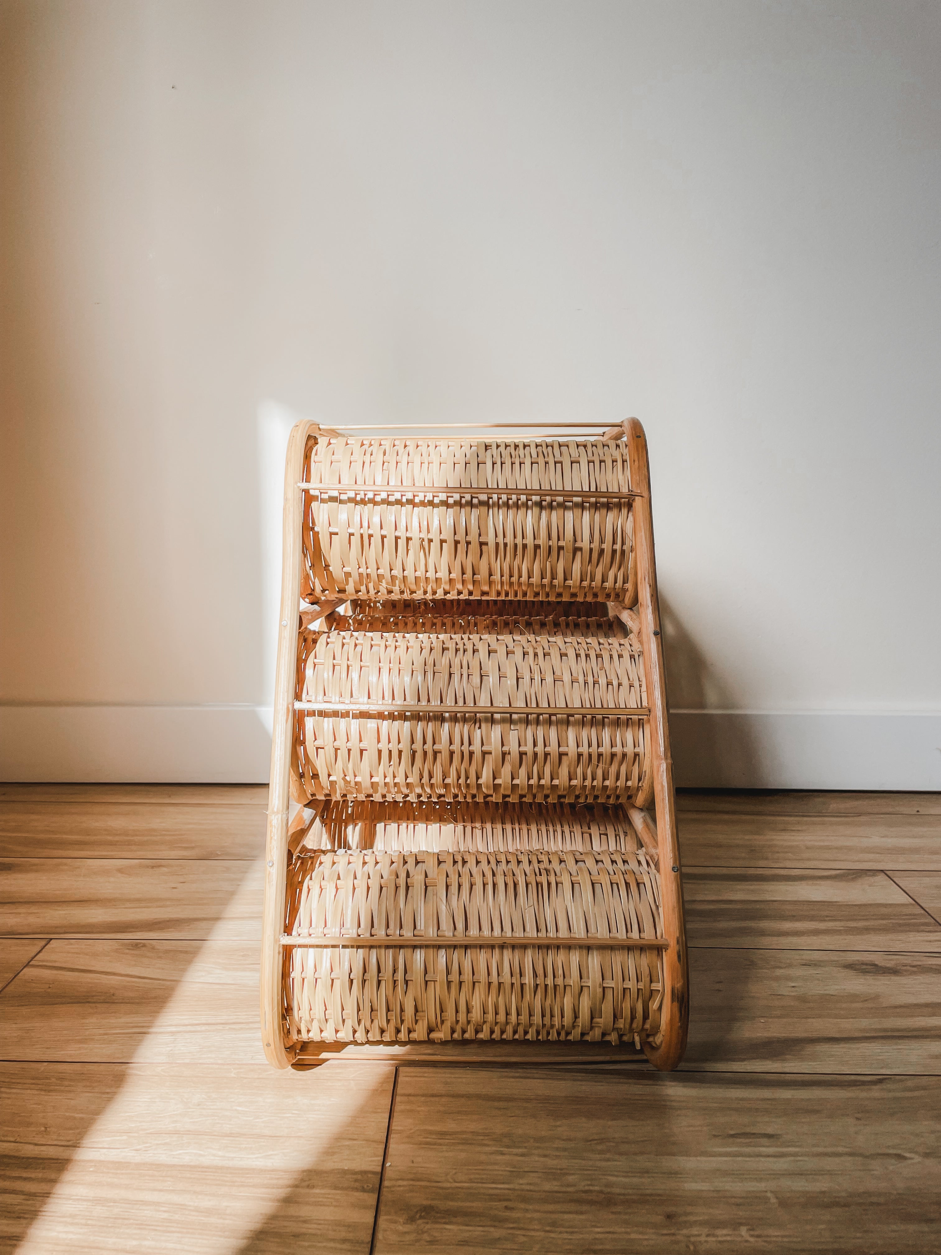 VINTAGE RATTAN+WICKER WINE RACK