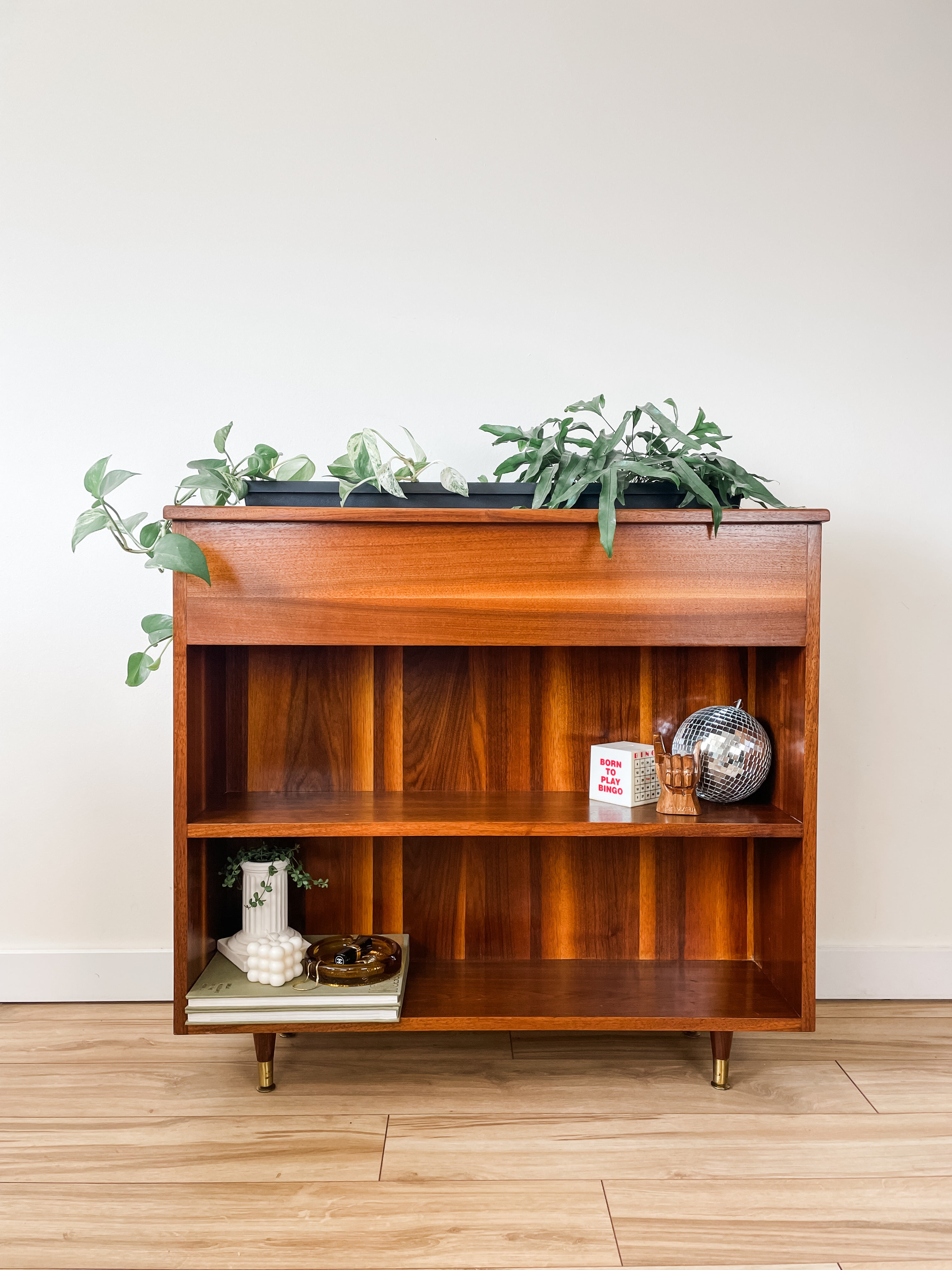 VINTAGE MID CENTURY ROOM DIVIDER PLANTER CABINET