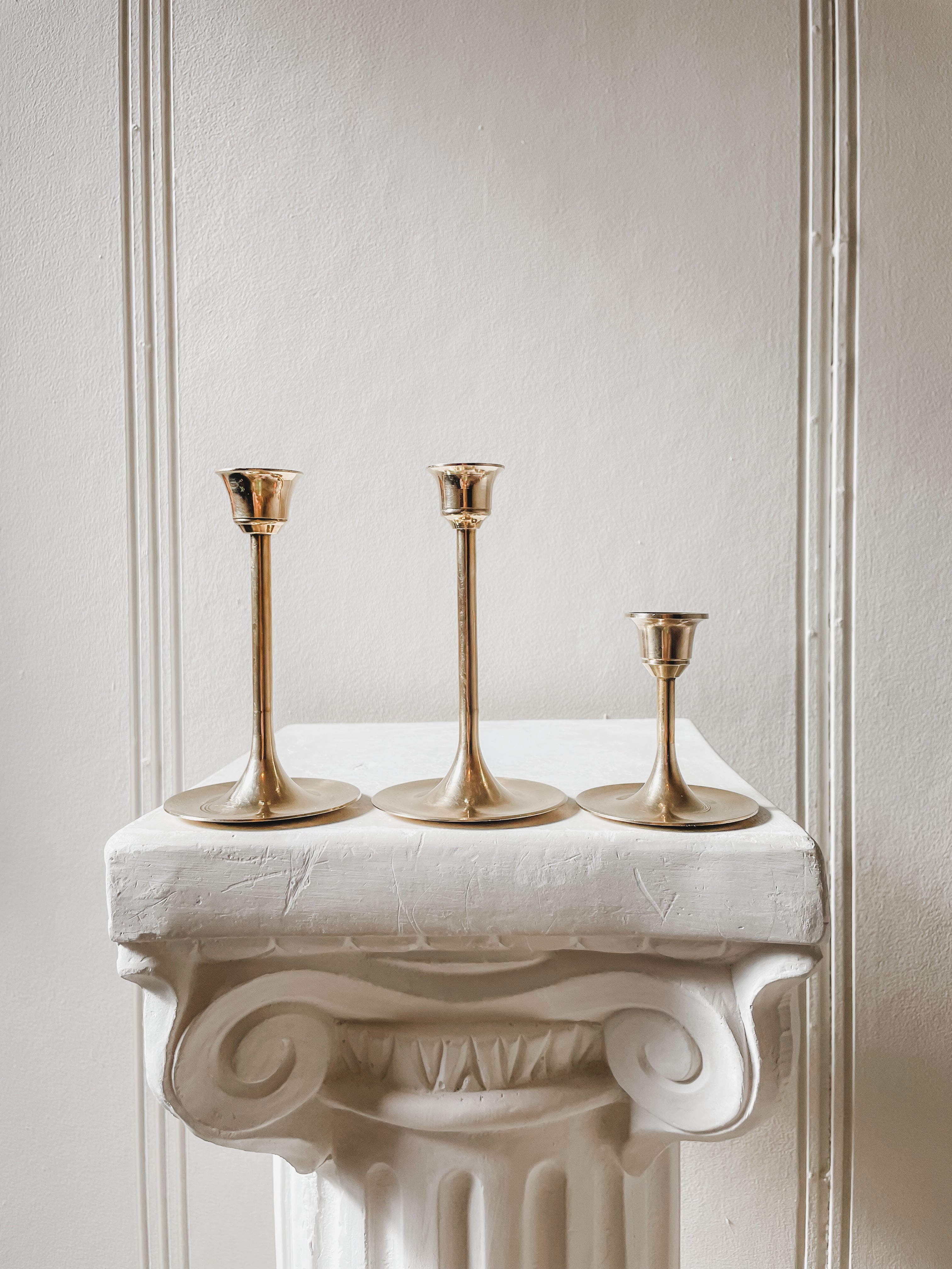 VINTAGE BRASS CANDLESTICK HOLDERS