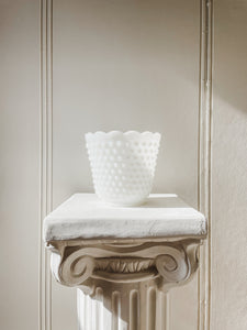 FIRE KING MILK GLASS HOBNAIL PLANTER