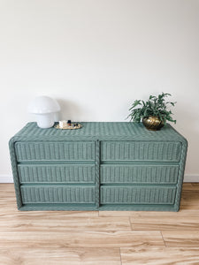 REFINISHED WICKER DRESSER