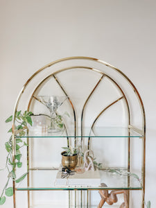 VINTAGE BRASS ARCH SHELF