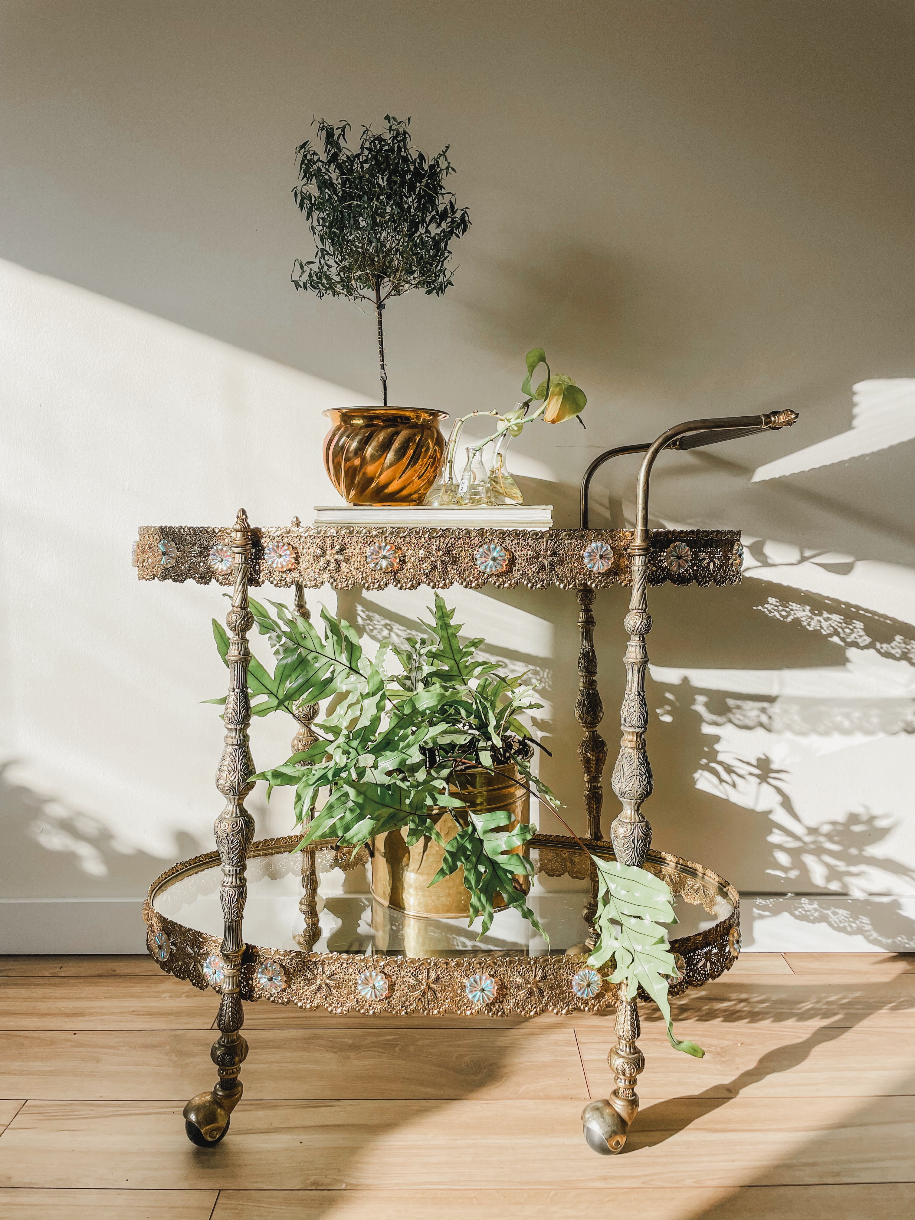 MID CENTURY ‘NEOCLASSICAL’ BAR CART