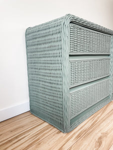 REFINISHED WICKER DRESSER