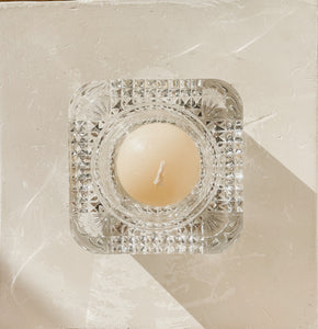 VINTAGE CRYSTAL VOTIVE CANDLE HOLDER