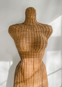 VINTAGE WICKER FEMALE MANNEQUIN