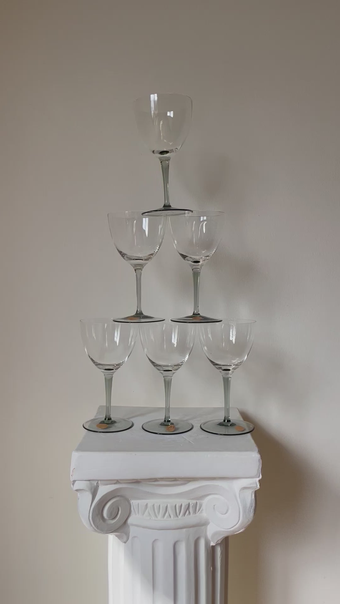 VINTAGE BOHEMIA CRYSTAL WINE GLASSES