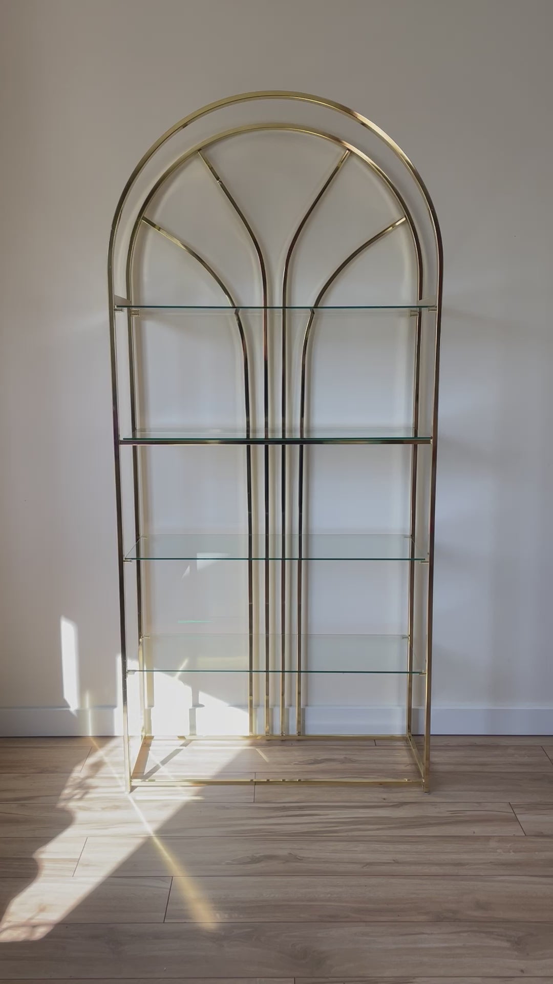 VINTAGE BRASS ARCH SHELF