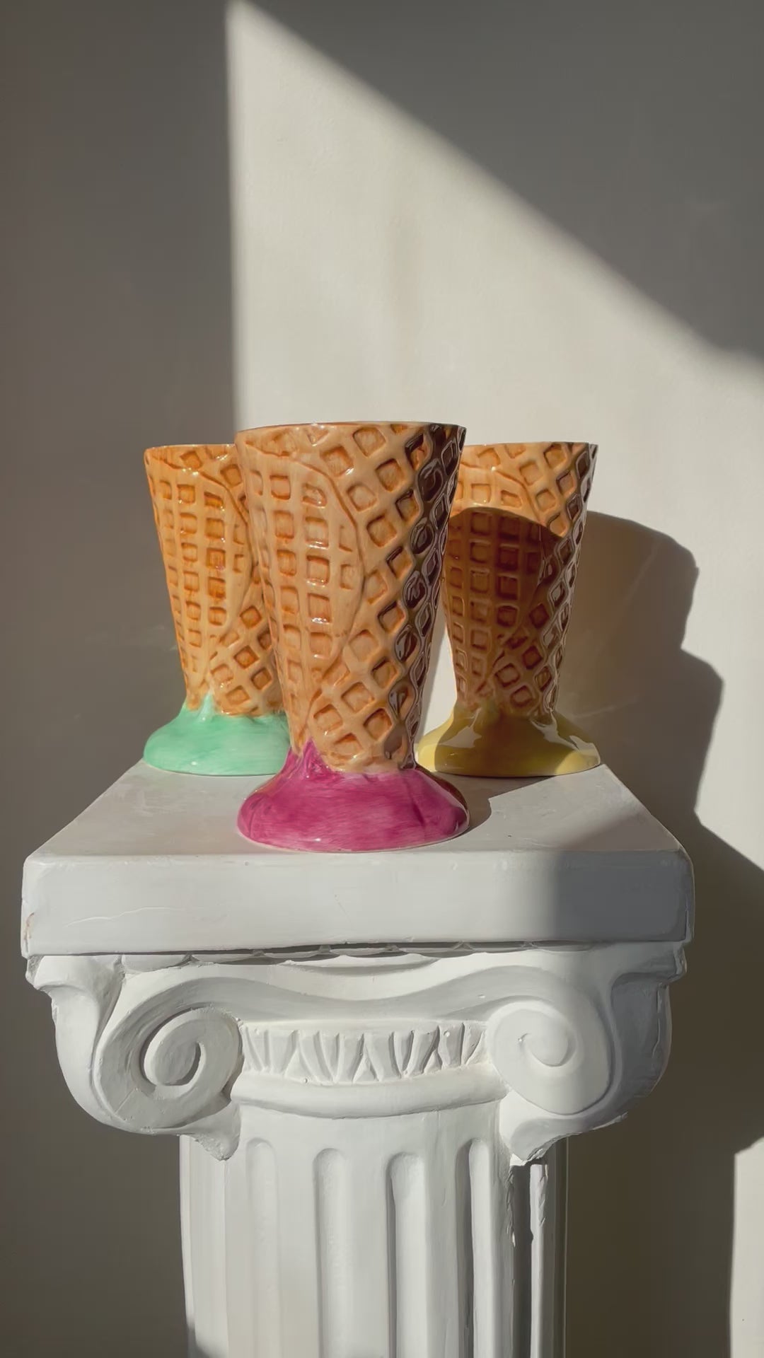 CERAMIC ICE CREAM CONE BOWLS