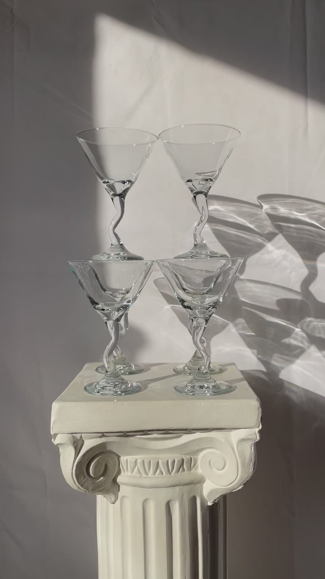 Z STEM MARTINI GLASSES