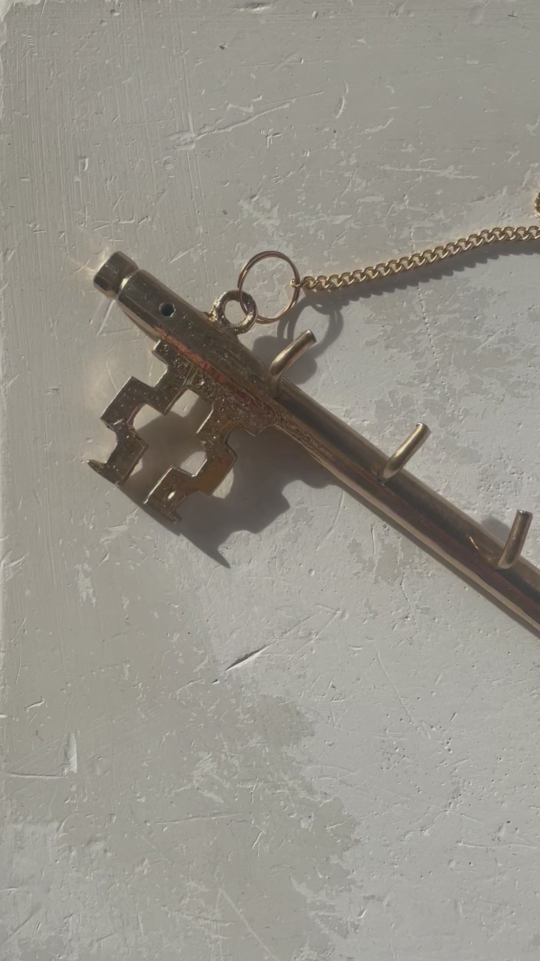 VINTAGE BRASS KEY HOOK